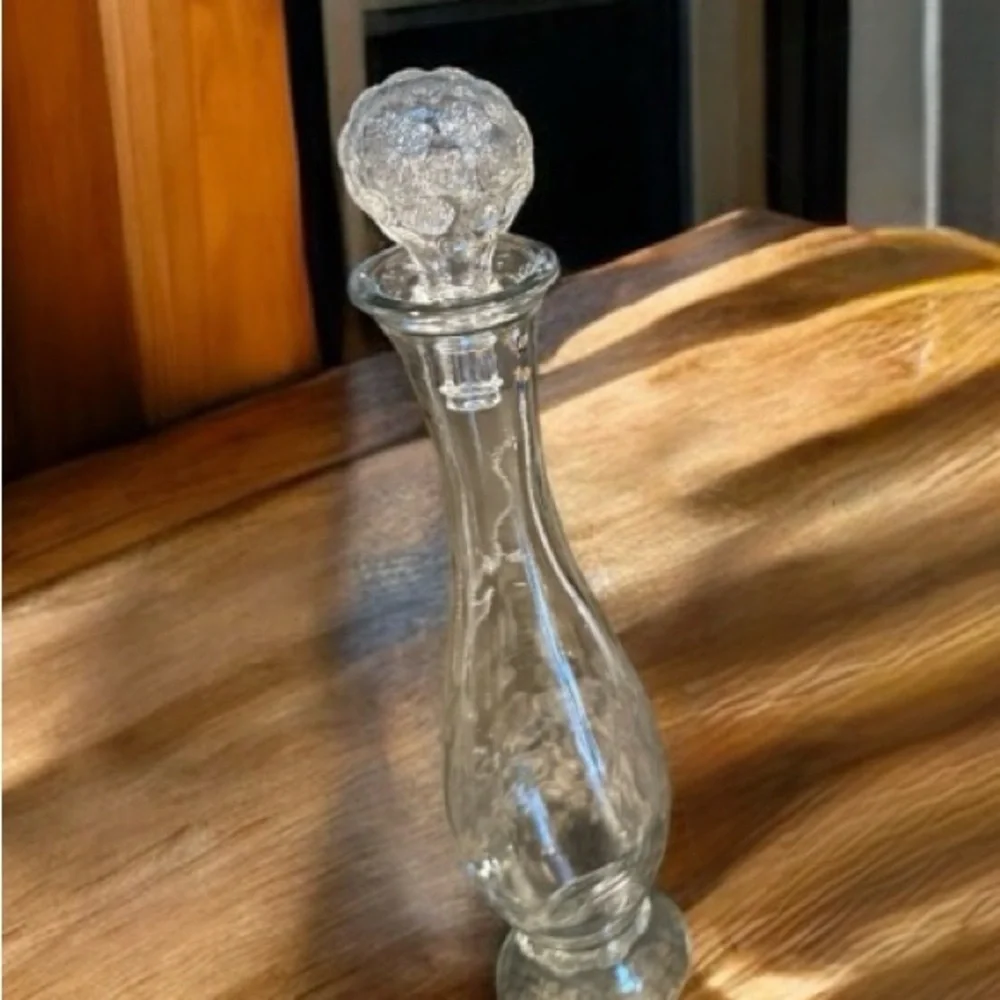 Vintage Glass Decanter with Stopper Barware